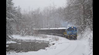 Beech Mountain Railroad No 115 in the snow [upl. by Rambort329]