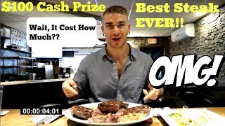 WORLDS BEST STEAK CHALLENGE  Man Vs Food  EXPENSIVE Birthday Dinner [upl. by Dolphin409]