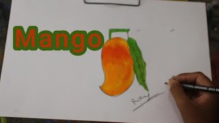 Drawing a Mango  Watercolor Painting for Kids  Fun and Easy Art Tutorial ayeshasartandcrafts [upl. by Arihay]