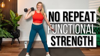 30 min Full Body Functional Strength Training  NO REPEAT  MUSCLE FOR A STRONG LIFE [upl. by Bekha]