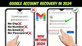 How To Recover Gmail Account Without Phone Number Recovery Email and Password 2024  Gmail Recovery [upl. by Anissa]