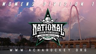 2019 ACHA Womens D1 National Championships Game 1 4 MICHIGAN STATE vs 5 MIAMIOH [upl. by Donahoe]