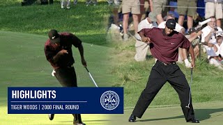 Every Shot from Tiger Woods Winning Round  2000 PGA Championship [upl. by Waugh]