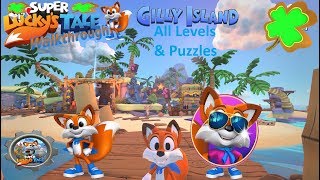 Super Luckys Tail  Gilly Island  All Levels amp Puzzles Walkthrough [upl. by Aivuy564]