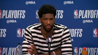 Joel Embiid Postgame Interview  Celtics vs Sixers Game 3 [upl. by Camilo]