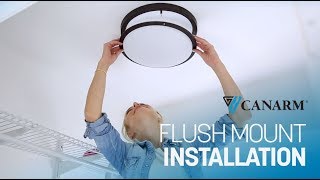 How to Install a Flush Mount Light  Canarm [upl. by Nelson268]