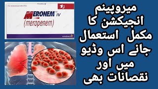 Meropenem Injection Uses  Meropenem Injection Side Effects in UrduHindi  Hafiz Murtaza [upl. by Llenrahs]