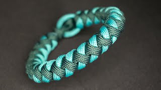 Pulsera paracord nudo serpiente doble color [upl. by Darraj]