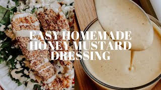 Homemade Easy Honey Mustard Salad Dressing  EASY RECIPES  HEALTHY [upl. by Neelyad418]