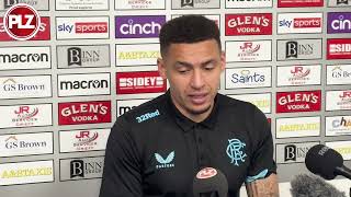 James Tavernier reacts to equalling John Greigs Rangers scoring record [upl. by Roleat]