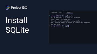 How to Install SQLite on Project IDX [upl. by Yeltnerb570]