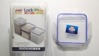 Aristo Lock amp Fresh 204 Plastic Storage Container  2900 ML Transparent Clear largeLOCKampFRESH [upl. by Atteuqram]