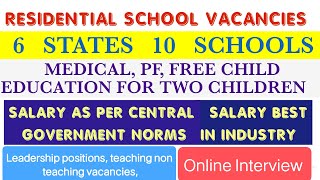 Vacancies in various residential schools [upl. by Eenoj]