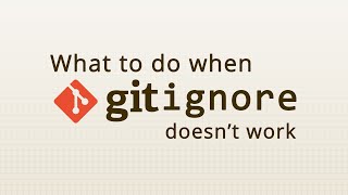 Quick fix for gitignore files that are not getting ignored [upl. by Nance]