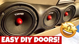 How to DIY Custom Door speaker pods fabrication Like a pro DS18 65 and 8quot [upl. by Senoj]