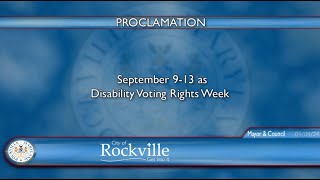 Disability Voting Rights Week Proclamation [upl. by Atiek]