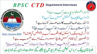 CTD Corporal Interview Questions  BPSC CTD Corporal Viva  CTD police Interview Question4 [upl. by Kelwunn945]