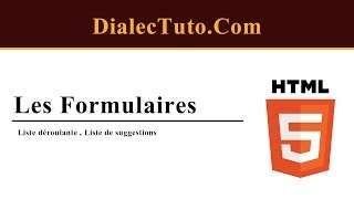 26 Cours Html5 Les Formulaires  Liste déroulante  Liste de suggestions datalist [upl. by Atteroc]