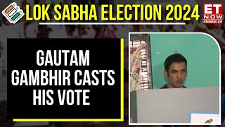 Lok Sabha Elections 2024 Phase 6  Former India Cricketer Gautam Gambhir Casts His Vote  Top News [upl. by Ahsienat]