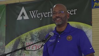 Public Service Commissioner DeKeither Stamps speaks at 2024 Neshoba County Fair [upl. by Dierdre292]