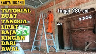 TUTORIAL MEMBUAT TANGGA LIPAT DARI BAJA RINGAN [upl. by Niabi220]