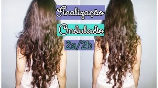 Como Finalizar Cabelo Ondulado 2A ou 2B ♥ Natália Biazzi [upl. by Junette]