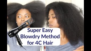 BlowDry 4C Natural Hair The Super Easy Way  Wahl Dryer [upl. by Nolaf758]