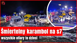 Karambol na S7 Nieoficjalnie Wszystkie ofiary śmiertelne to dzieci  Gazetapl [upl. by Kwok337]