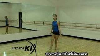 Firebird Leap Tutorial and Demonstration from Just For Kix Dance Moves For Beginners [upl. by Maidel]