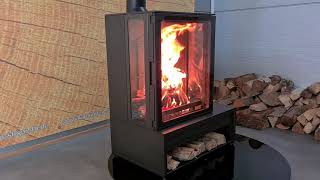 Plamen ECO Minimal 35 Designkaminofen Woodstove TestVideo [upl. by Moscow]