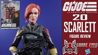 GI Joe Classified Series 20 SCARLETT Snake Eyes Origins Movie Figure Review [upl. by Leruj]