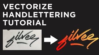 Tutorial How to Easily Vectorize Hand Lettering for Beginners  Adobe Photoshop [upl. by Elnukeda]