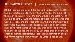 Revelation 212227  Revelation Bible Study [upl. by Milas]