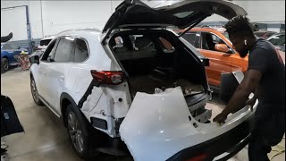 2020 Mazda CX9 how to take the back bumper off and the taillight [upl. by Lirbij]