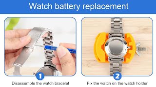 Watch Repair Kit  for Watch Battery Replacement Watch Link Removal and Resizing  Watch Opener [upl. by Wilden286]