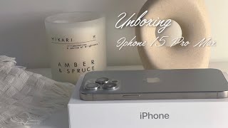 Unboxing Iphone 15 Pro Max  Spigen EZ Fit Tempered Glass Installation  Burga Phone cases  ASMR [upl. by Anilorak]