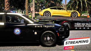 Playing As A State Trooper In GTA 5 LSPDFR 2024 Live [upl. by Forsyth]