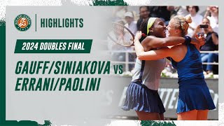 GauffSiniakova vs ErraniPaolini Doubles Final Highlights  RolandGarros 2024 [upl. by Cyn]