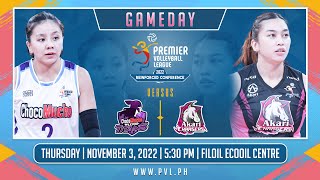 CHOCO MUCHO vs AKARI  GAME 2 NOVEMBER 3 2022  2022 PVL REINFORCED CONFERENCE [upl. by Mloc]