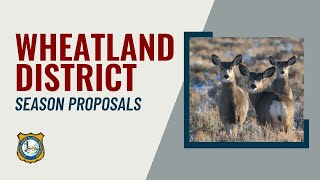 Wheatland  2024 Proposed Hunting Seasons [upl. by Hoopes]