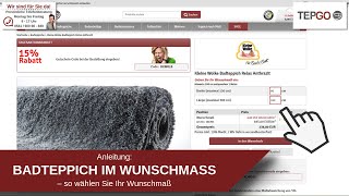 Anleitung Badteppich nach Maß anfertigen lassen [upl. by Yerfej383]