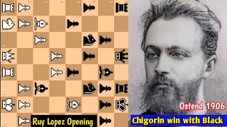 Georg Marco vs Mikhail Chigorin  Ostend 1906 chess [upl. by Romito316]