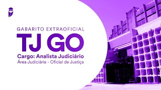 Gabarito Extraoficial TJ GO  Analista Judiciário – Área Judiciária – Oficial de Justiça [upl. by Ailsa25]