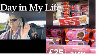 Spend the day with me driving about and a Sainsbury’s and MampS valentines meal comparison [upl. by Rosner620]