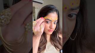 KumKum Art 🌸 Used KumKum Liquid Bindi✨ makeup hack bridal indianwedding ytshorts diy beauty [upl. by Leinad]