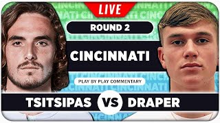 TSITSIPAS vs DRAPER • ATP Cincinnati 2024 • LIVE Tennis Play by Play Stream [upl. by Sivia833]