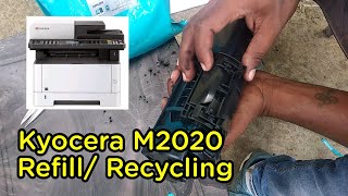 How to refill kyocera m 2040n Multifunction printer  How to recycling M2040 toner Cartridge [upl. by Guillaume]