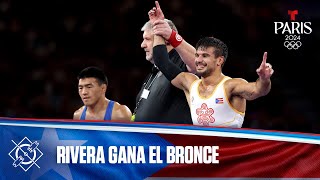 Sebastián Rivera de Puerto Rico gana medalla de bronce en Lucha  Juegos Olímpicos París 2024 [upl. by Giffy]