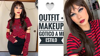 MAQUILLAJE GOTICO A MI ESTILO  Outfit 🖤 makeupideas gótico maquillaje colourpop [upl. by Sheelah]