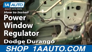 How to Replace Window Regulator 9803 Dodge Durango [upl. by Sinnod84]